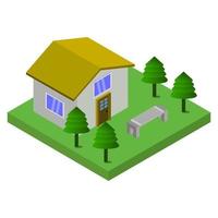 Isometric House On White Background vector