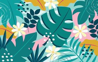 Tropical Foliage Background vector