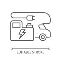 icono lineal de generadores de energía rv vector