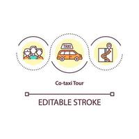 Co taxi tour concept icon vector