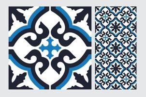 tiles Portuguese patterns antique seamless design in Vector illustration