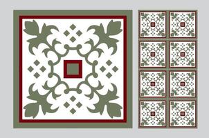 tiles Portuguese patterns antique seamless design in Vector illustration