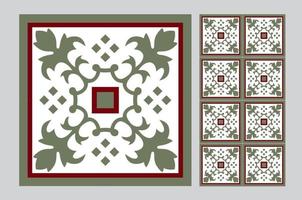 tiles Portuguese patterns antique seamless design in Vector illustration