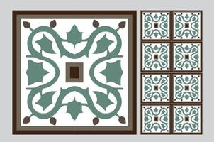 tiles Portuguese patterns antique seamless design in Vector illustration