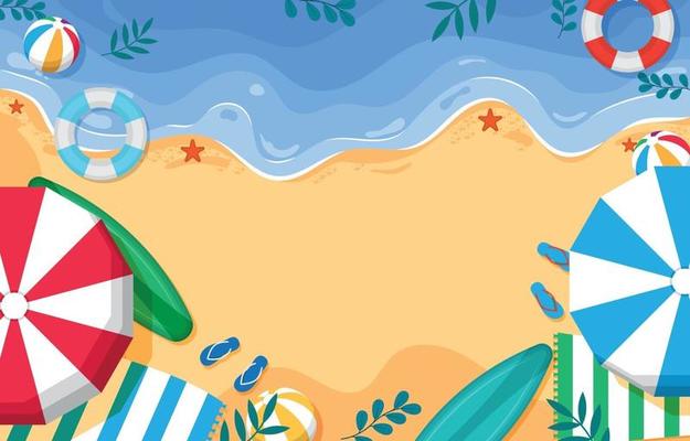 Beach Background Top View