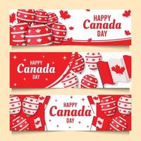 banner del día de canadá vector