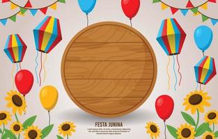 Flat Festa Junina Background vector