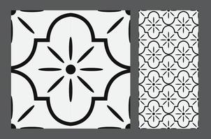 Patrones de azulejos vintage antiguo diseño sin costuras en ilustración vectorial vector