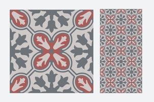 Patrones de azulejos vintage antiguo diseño sin costuras en ilustración vectorial vector