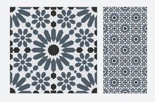 vintage tiles patterns antique seamless design in Vector illustration