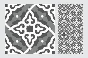 Patrones de azulejos vintage antiguo diseño sin costuras en ilustración vectorial vector