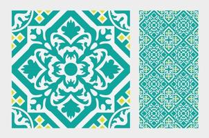 vintage tiles patterns antique seamless design in Vector illustration