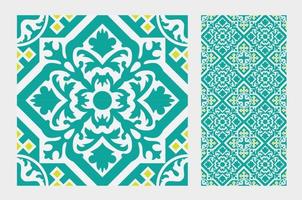 Patrones de azulejos vintage antiguo diseño sin costuras en ilustración vectorial vector