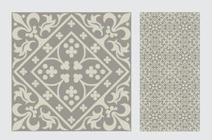 vintage tiles patterns antique seamless design in Vector illustration