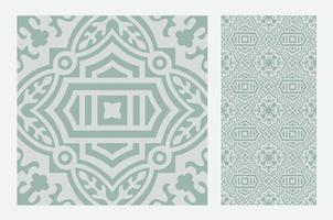 vintage tiles patterns antique seamless design in Vector illustration