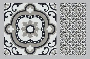 vintage tiles patterns antique seamless design in Vector illustration