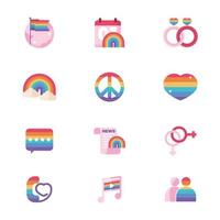 Perfect Icons for Colorful People vector