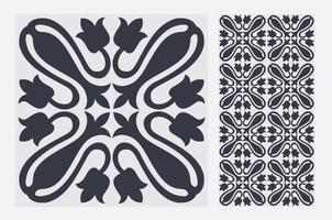 vintage tiles patterns antique seamless design in Vector illustration