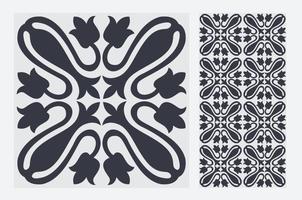 vintage tiles patterns antique seamless design in Vector illustration