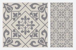 vintage tiles patterns antique seamless design in Vector illustration