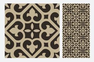 vintage tiles patterns antique seamless design in Vector illustration