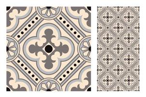 vintage tiles patterns antique seamless design in Vector illustration