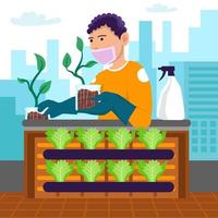 Urban Eco Gardening vector