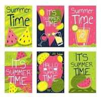 concepto de tarjeta de horario de verano