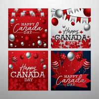 concepto de tarjeta feliz día de canadá vector