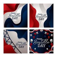 Bastille Day Card Concept vector