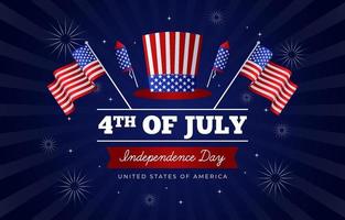 4th of july background vector