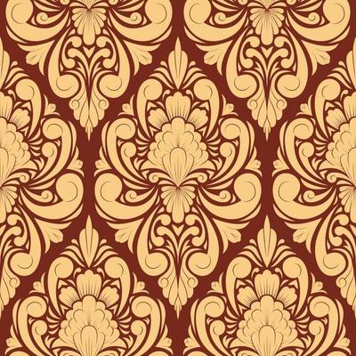 Floral Damask Pattern Background