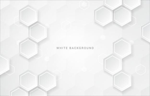 Hexagonal Geomtric White Background