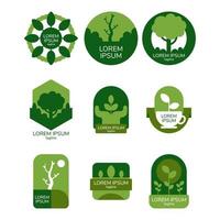 colección de logos naturales vector