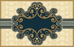 lujoso marco ornamental en estilo vintage vector