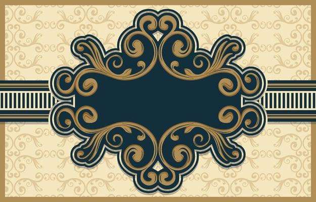 Luxurious Ornamental Frame on Vintage Style