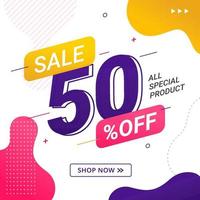 Big sale banner promotion background with gradient abstract shape vector