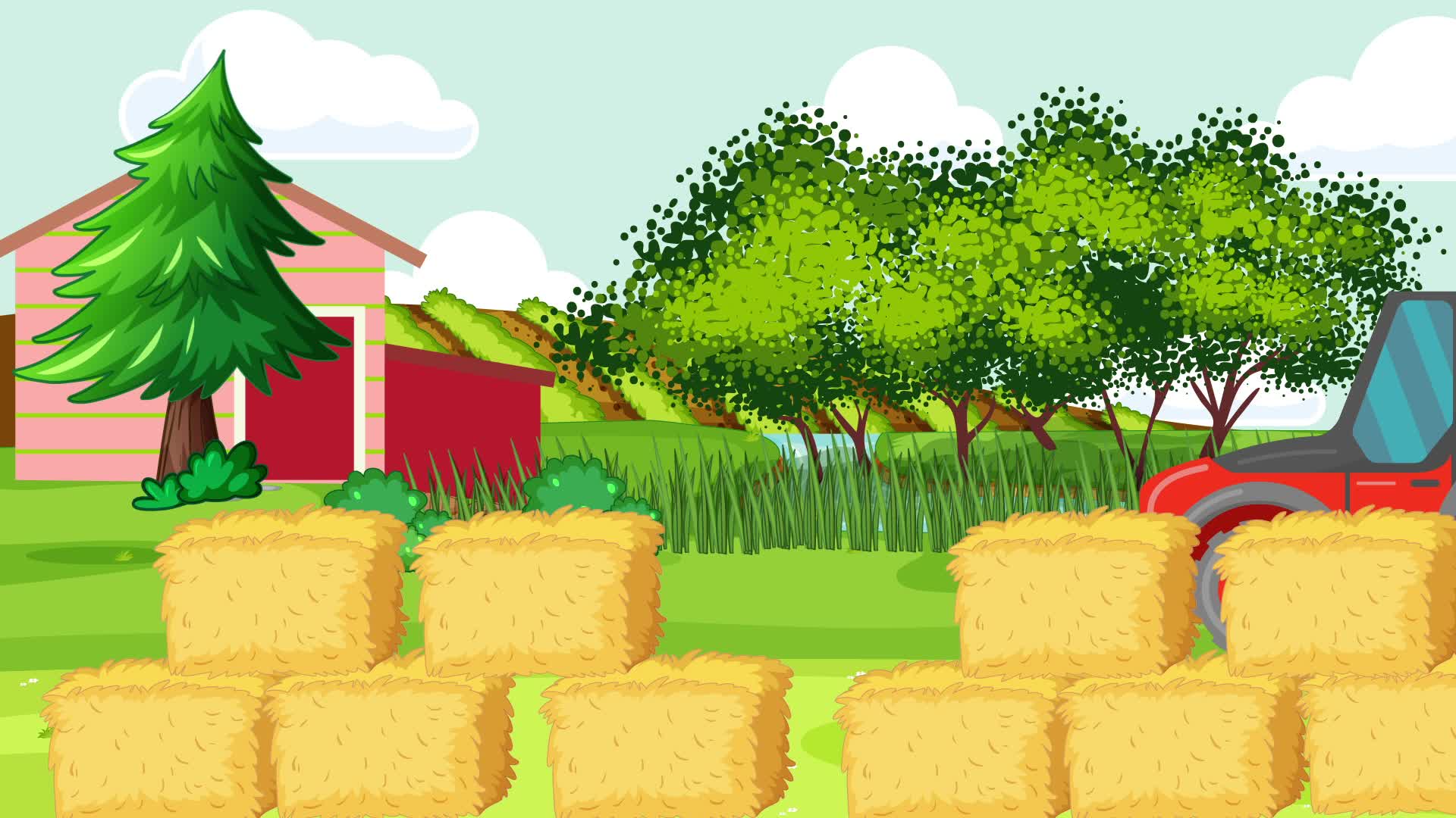 Farm Cartoon Stock Video Footage for Free Download