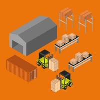 Isometric Warehouse Design vector