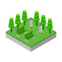 Isometric Park Design vector