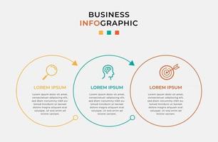 Vector Infographic design business template with icons and 3 options or steps Can be used for presentations