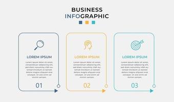 Vector Infographic design business template with icons and 3 options or steps Can be used for presentations