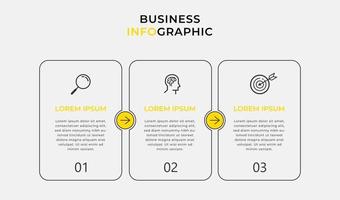 Vector Infographic design business template with icons and 3 options or steps Can be used for presentations