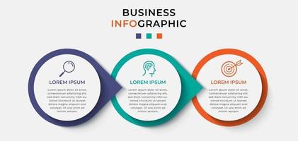 Vector Infographic design business template with icons and 3 options or steps Can be used for presentations