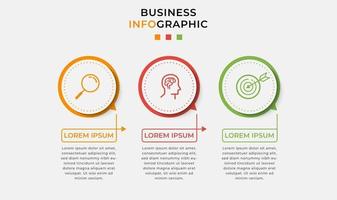 Vector Infographic design business template with icons and 3 options or steps