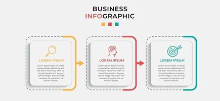 Vector Infographic design business template with icons and 3 options or steps Can be used for presentations