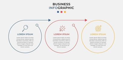 Vector Infographic design business template with icons and 3 options or steps