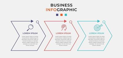 Vector Infographic design business template with icons and 3 options or steps