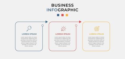 Vector Infographic design business template with icons and 3 options or steps