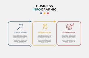 Vector Infographic design business template with icons and 3 options or steps